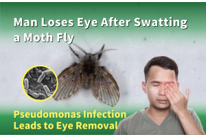 Man Loses Eye After Swatting a Moth Fly - Pseudomonas Infection Leads to Eye Removal｜Moth Fly Prevention Guide 